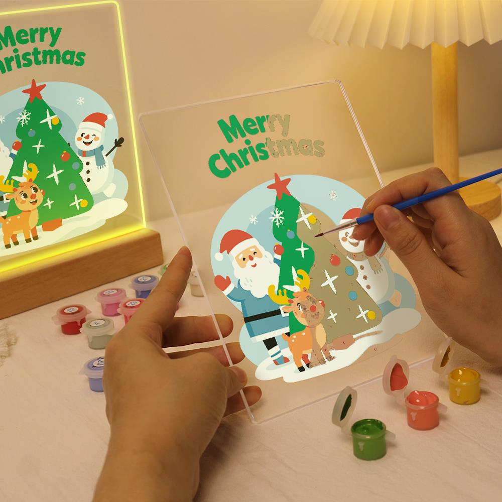 Santa, Snowman and Reindeer Trio paint by numbers light-up sign – image 9