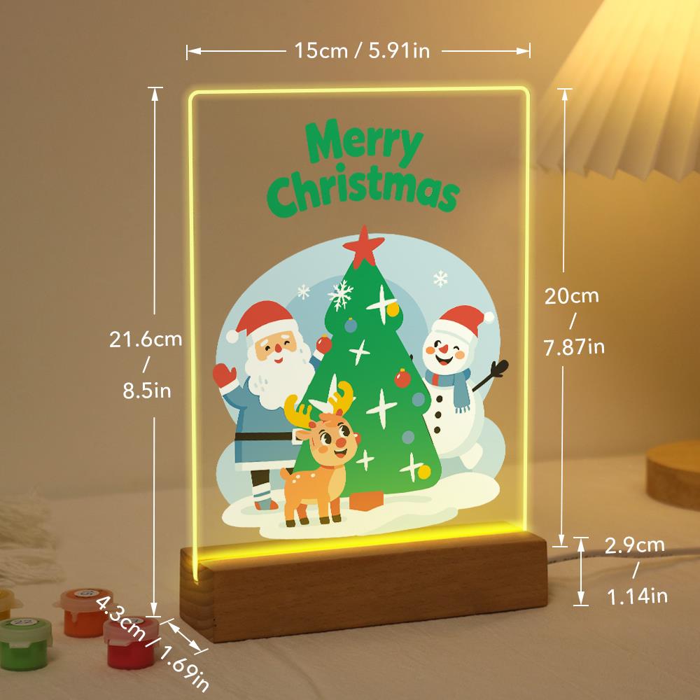 Santa, Snowman and Reindeer Trio paint by numbers light-up sign – image 21