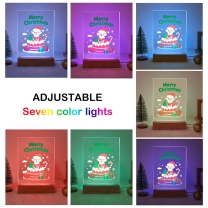 Elf Atop a Christmas Cake paint by numbers light-up sign – image 8