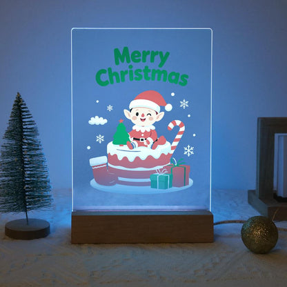 Elf Atop a Christmas Cake paint by numbers light-up sign – image 16