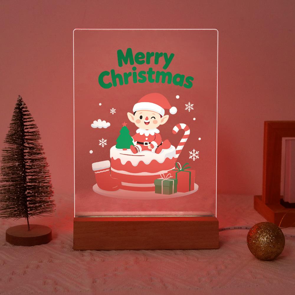 Elf Atop a Christmas Cake paint by numbers light-up sign – image 17