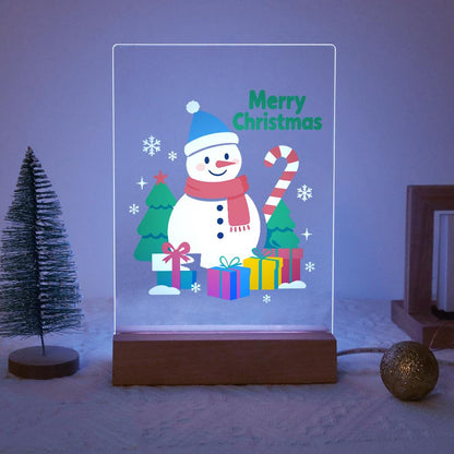 Snowman with a Candy Cane Staff paint by numbers light-up sign – image 14