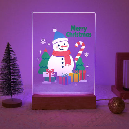 Snowman with a Candy Cane Staff paint by numbers light-up sign – image 15