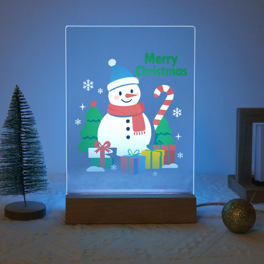 Snowman with a Candy Cane Staff paint by numbers light-up sign – image 16