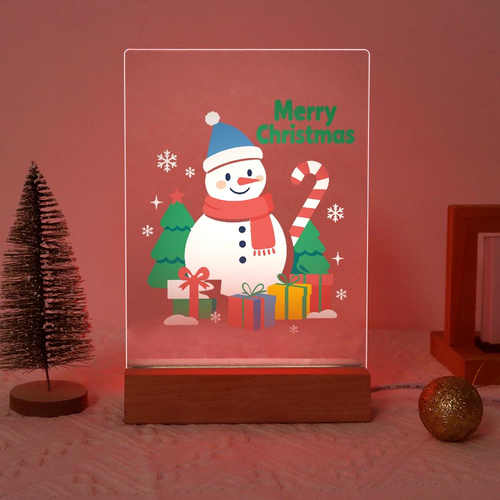 Snowman with a Candy Cane Staff paint by numbers light-up sign – image 17