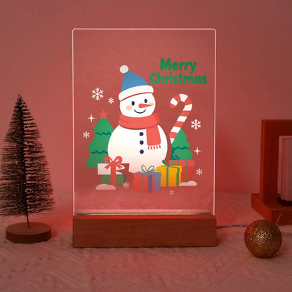 Snowman with a Candy Cane Staff paint by numbers light-up sign – image 17