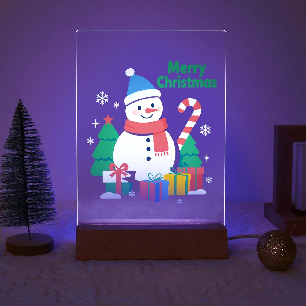 Snowman with a Candy Cane Staff paint by numbers light-up sign – image 18