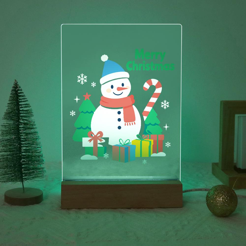 Snowman with a Candy Cane Staff paint by numbers light-up sign – image 19