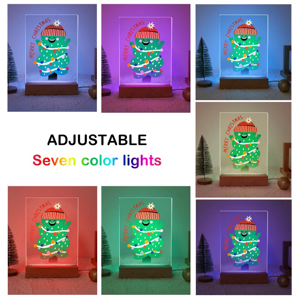Grinning Tree in a Knit Beanie paint by numbers light-up sign – image 8
