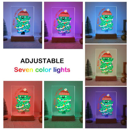 Grinning Tree in a Knit Beanie paint by numbers light-up sign – image 8