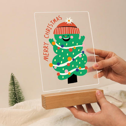Grinning Tree in a Knit Beanie paint by numbers light-up sign – image 13