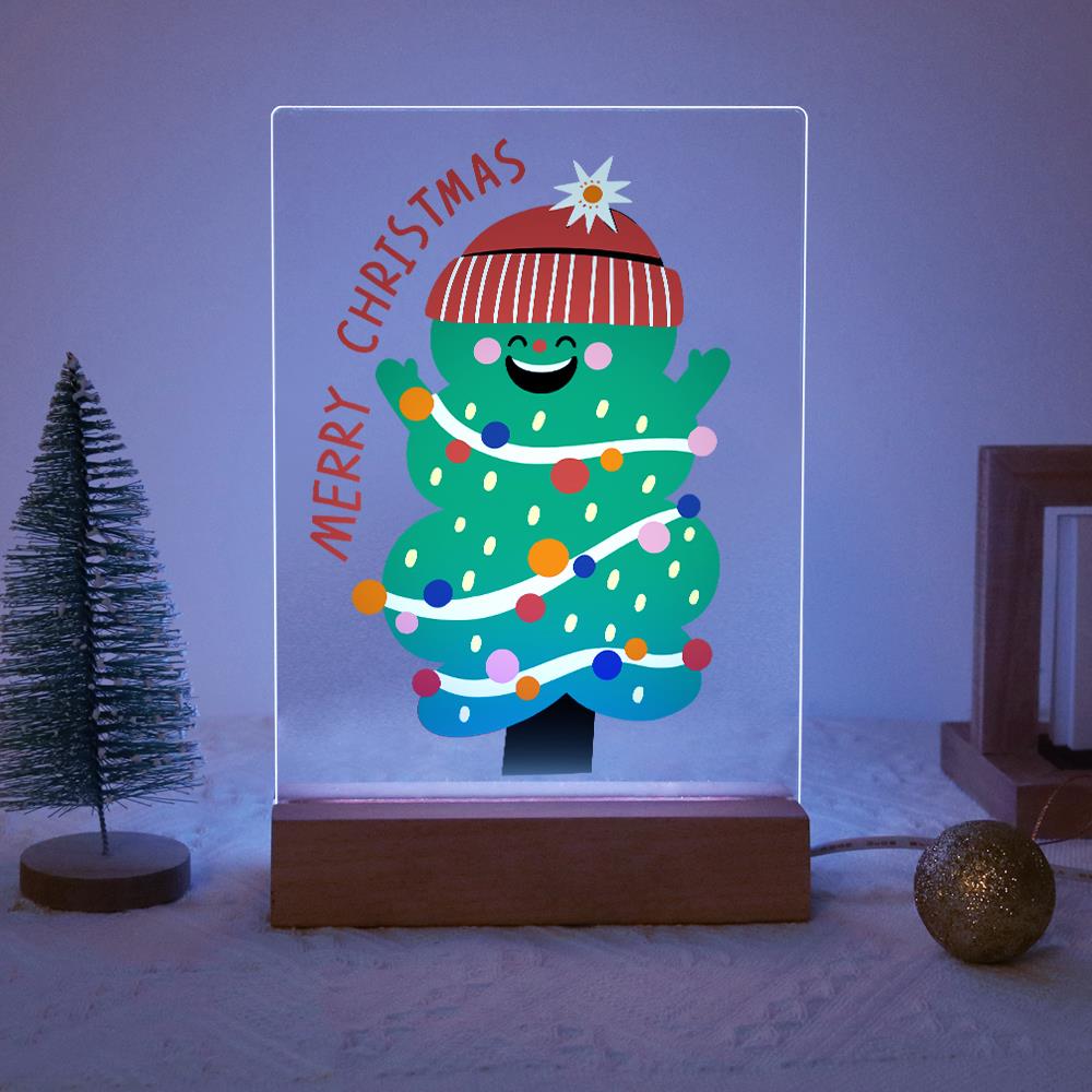 Grinning Tree in a Knit Beanie paint by numbers light-up sign – image 14