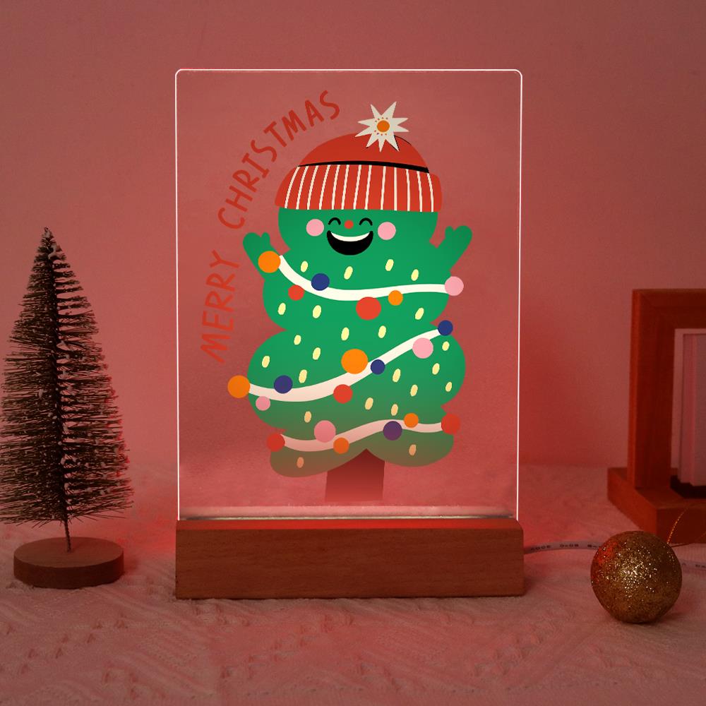 Grinning Tree in a Knit Beanie paint by numbers light-up sign – image 17