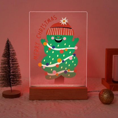Grinning Tree in a Knit Beanie paint by numbers light-up sign – image 17