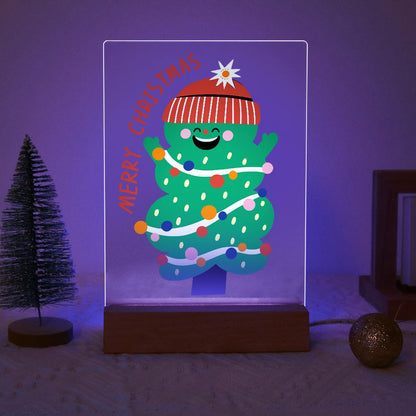 Grinning Tree in a Knit Beanie paint by numbers light-up sign – image 18