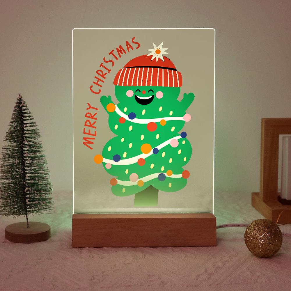 Grinning Tree in a Knit Beanie paint by numbers light-up sign – image 20