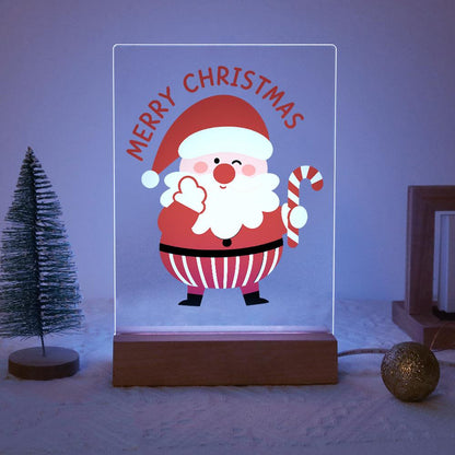 Winking Santa with a Candy Cane paint by numbers light-up sign – image 14
