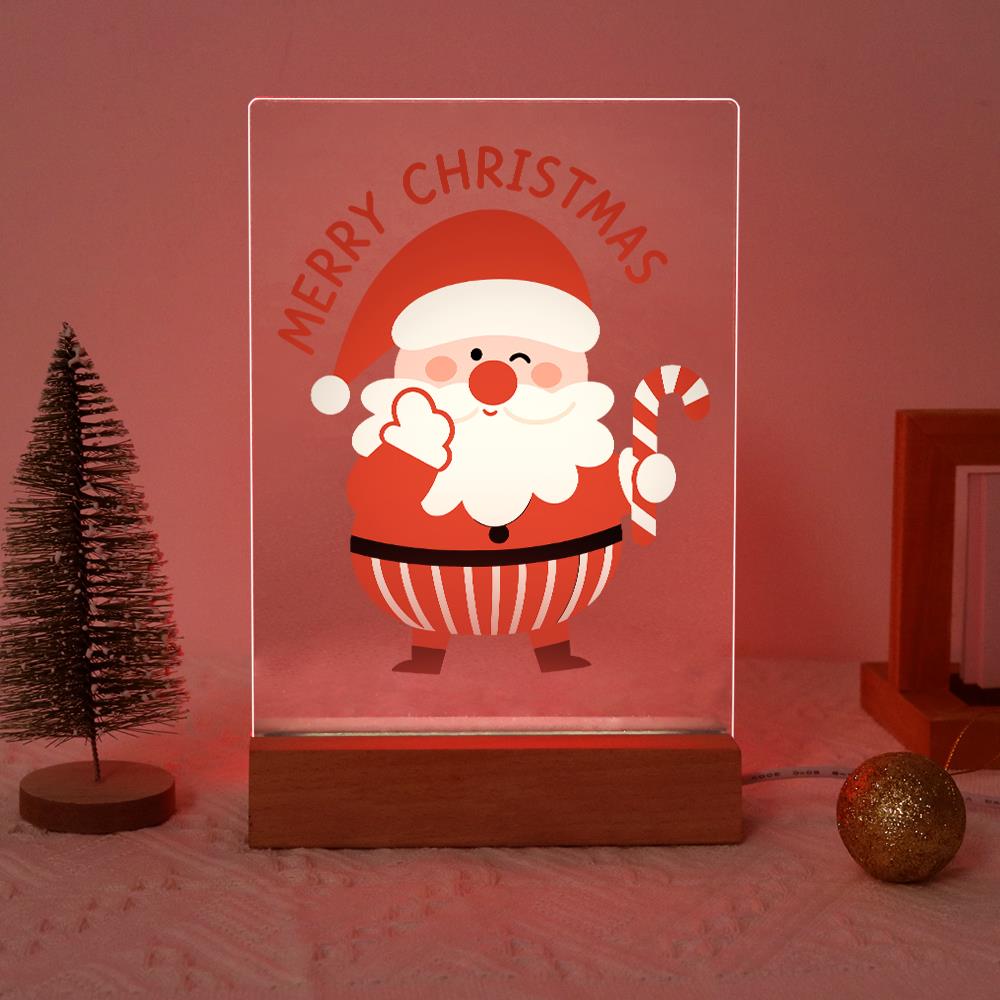Winking Santa with a Candy Cane paint by numbers light-up sign – image 17
