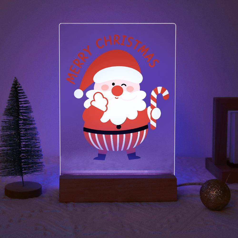Winking Santa with a Candy Cane paint by numbers light-up sign – image 18