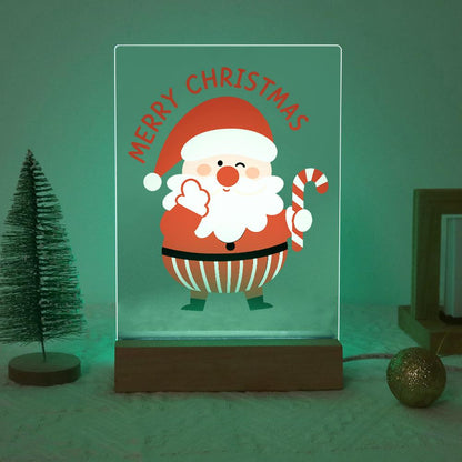 Winking Santa with a Candy Cane paint by numbers light-up sign – image 19