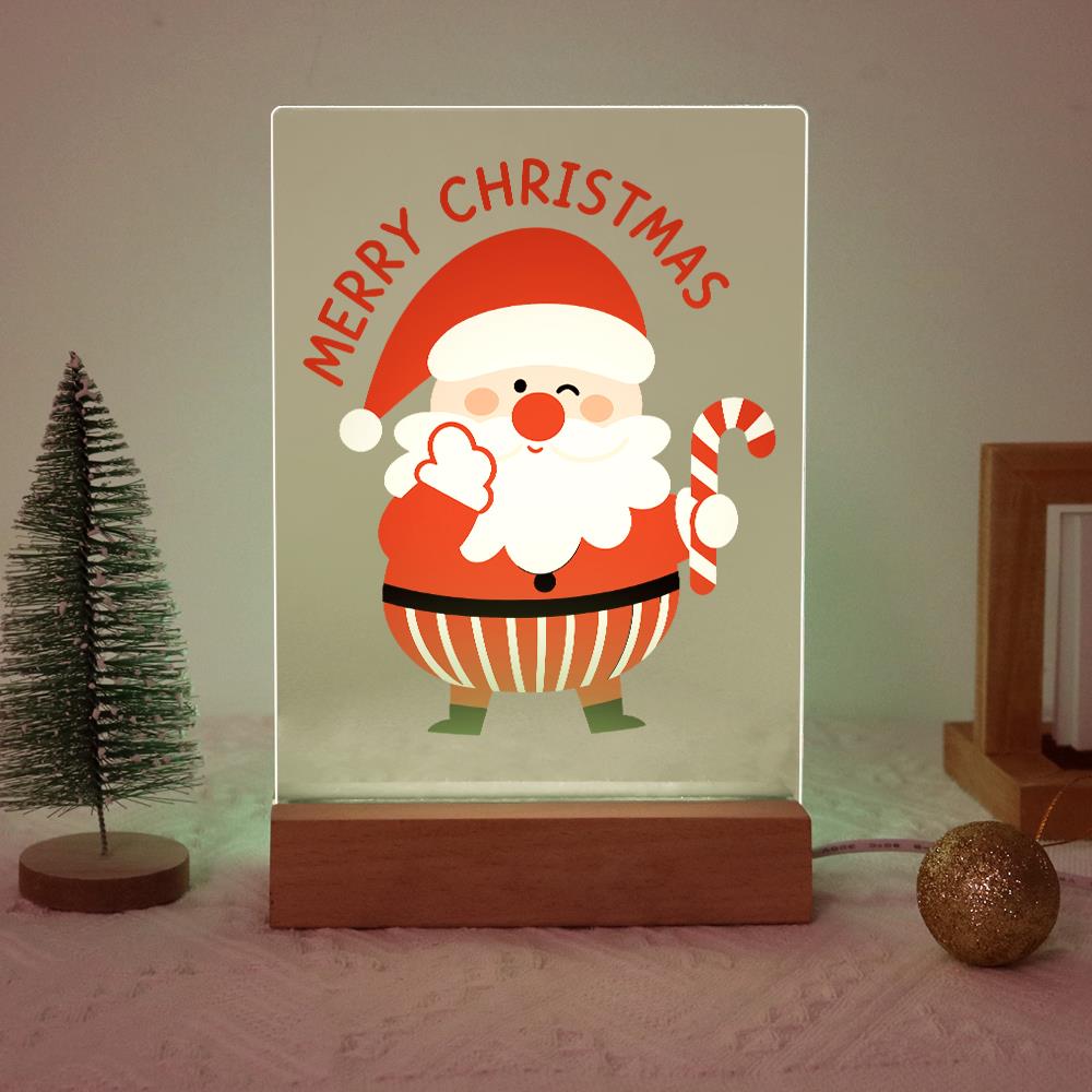 Winking Santa with a Candy Cane paint by numbers light-up sign – image 20