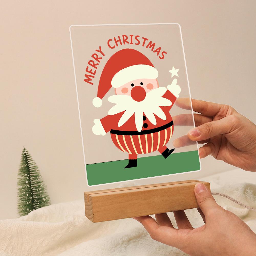 Santa Pointing to a Star paint by numbers light-up sign – image 13