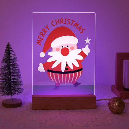 Santa Pointing to a Star paint by numbers light-up sign – image 15
