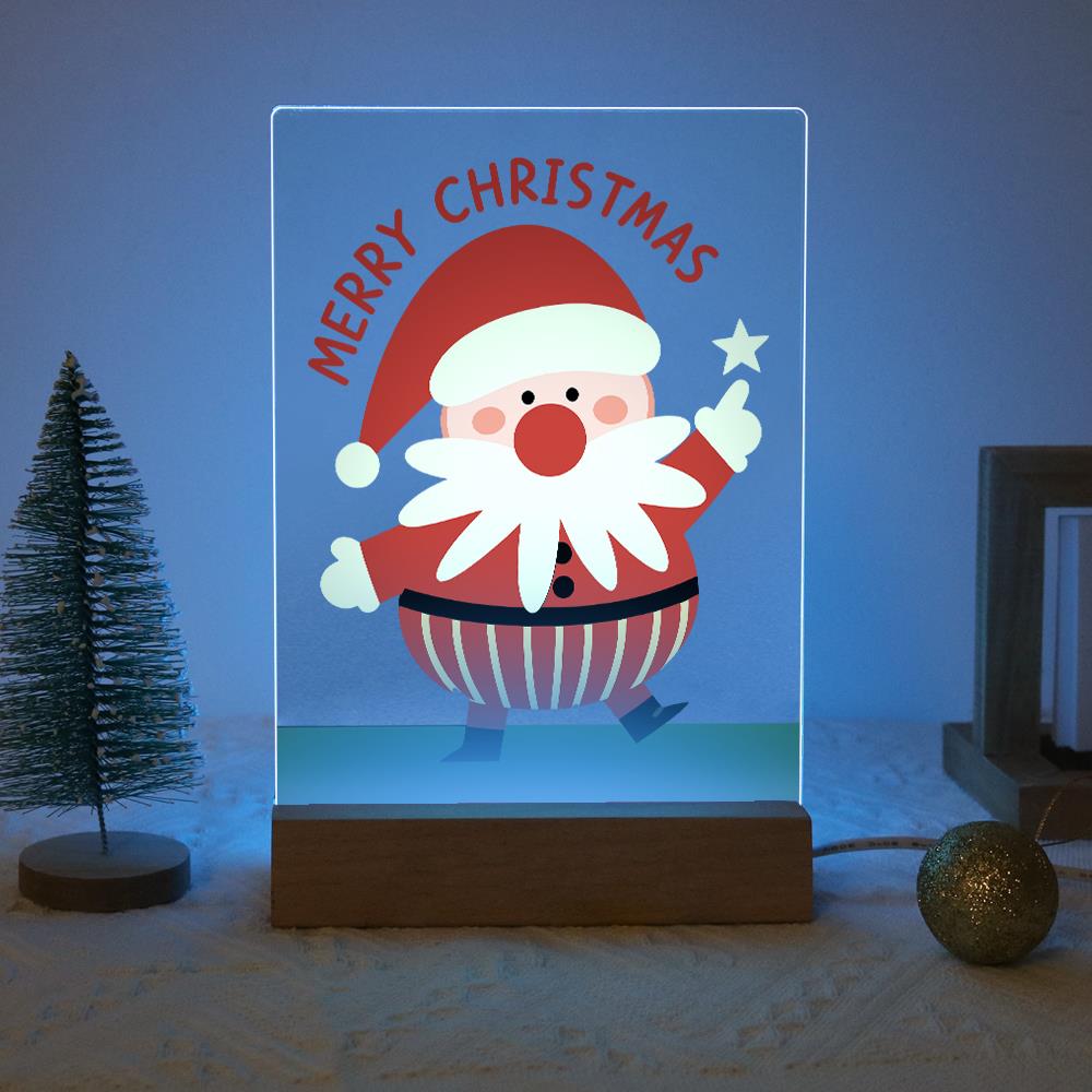 Santa Pointing to a Star paint by numbers light-up sign – image 16