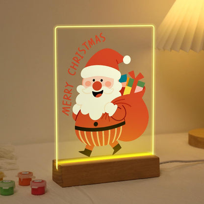 Santa Off to Deliver Gifts paint by numbers light-up sign – image 3