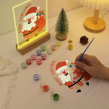 Santa Off to Deliver Gifts paint by numbers light-up sign – image 10