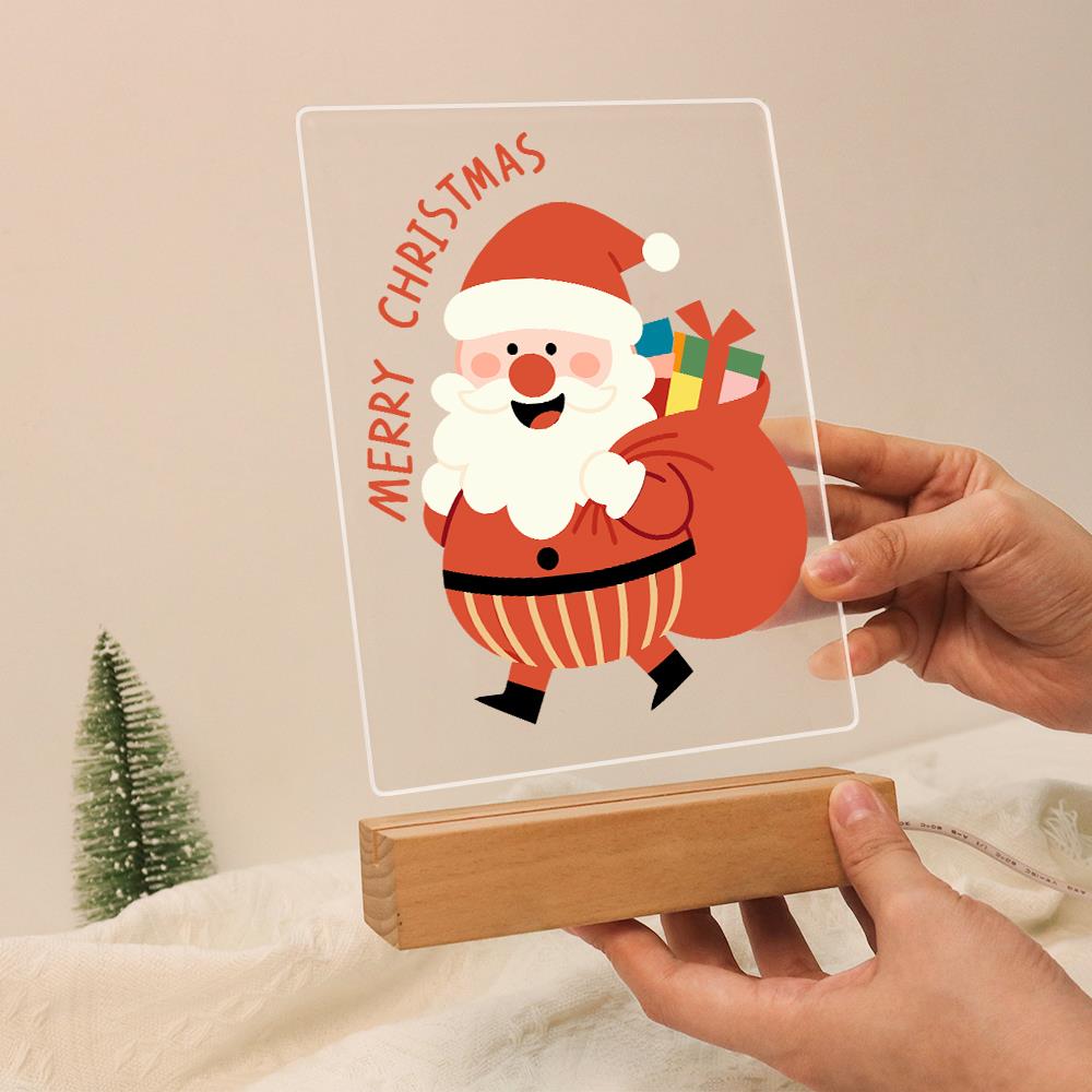 Santa Off to Deliver Gifts paint by numbers light-up sign – image 13