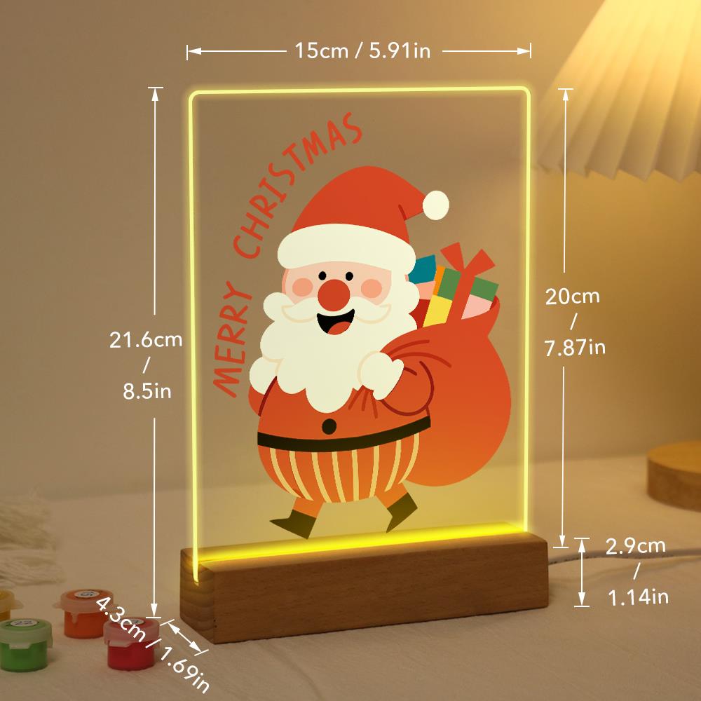 Santa Off to Deliver Gifts paint by numbers light-up sign – image 21