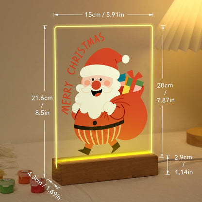 Santa Off to Deliver Gifts paint by numbers light-up sign – image 21