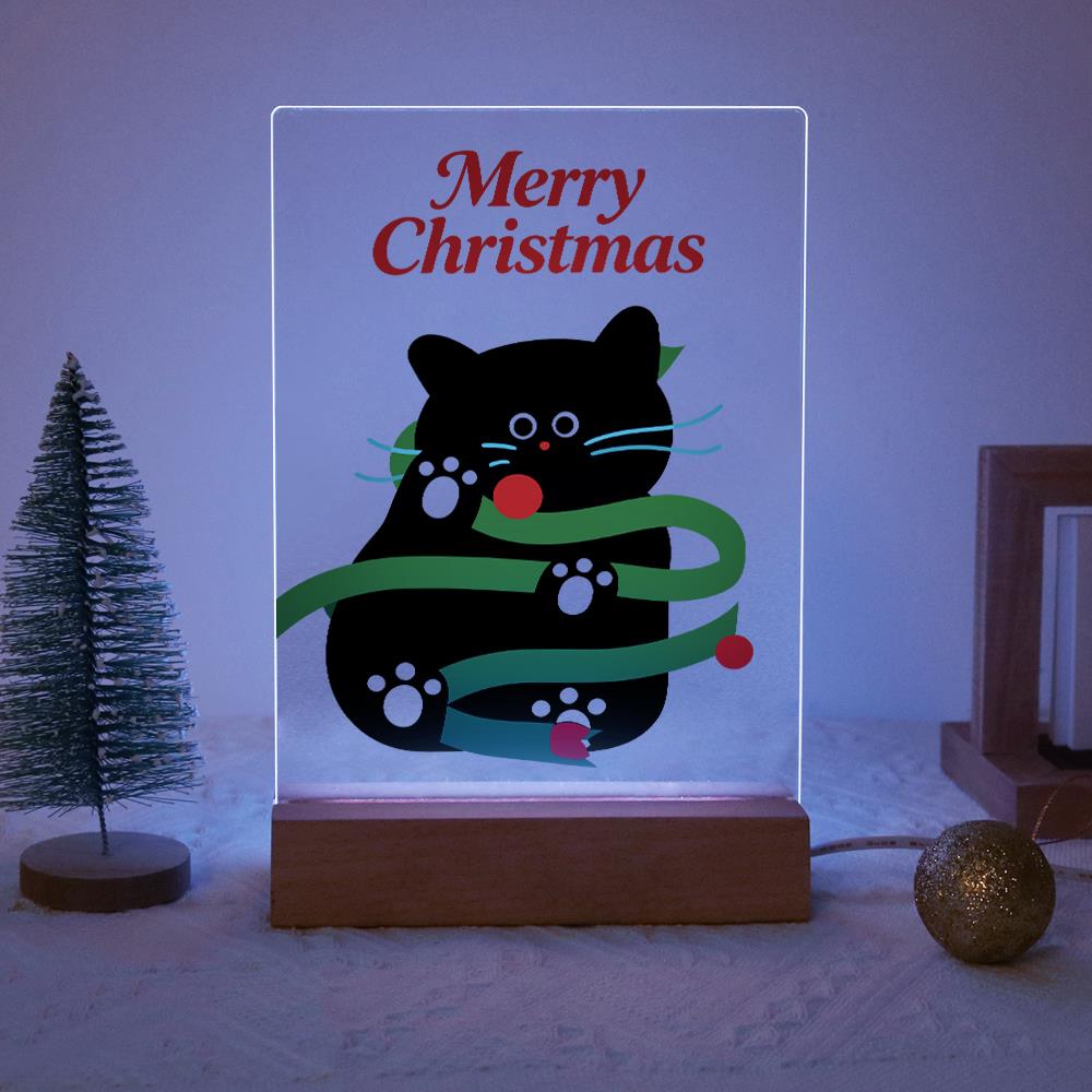 Black Cat Caught in Garland paint by numbers light-up sign – image 14
