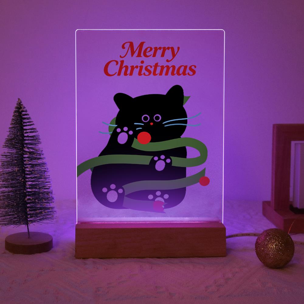Black Cat Caught in Garland paint by numbers light-up sign – image 15