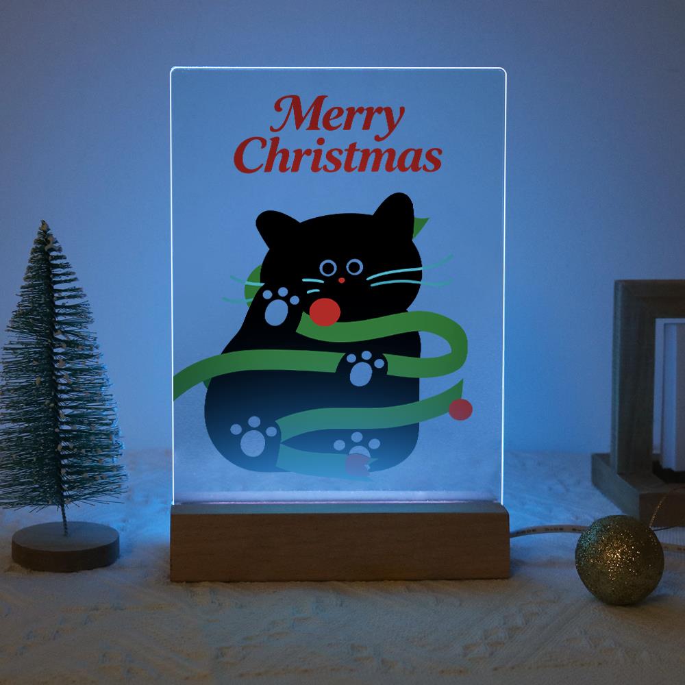 Black Cat Caught in Garland paint by numbers light-up sign – image 16