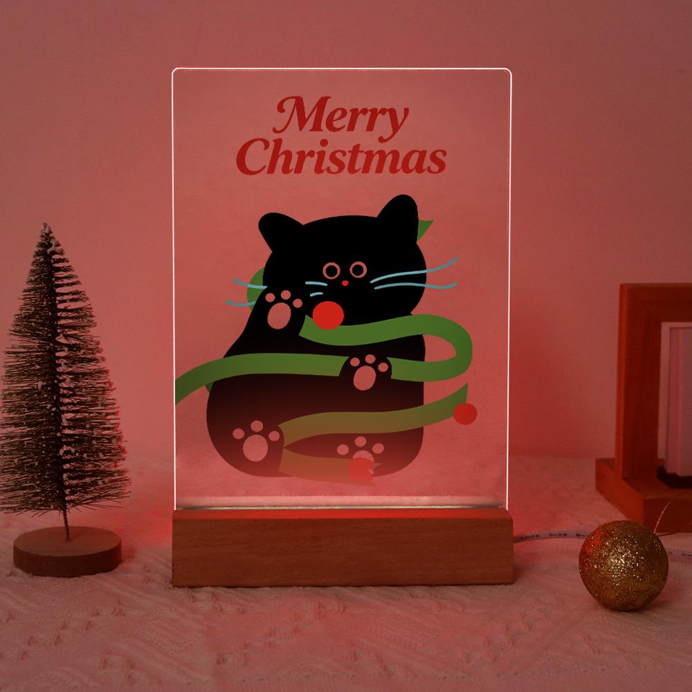 Black Cat Caught in Garland paint by numbers light-up sign – image 17
