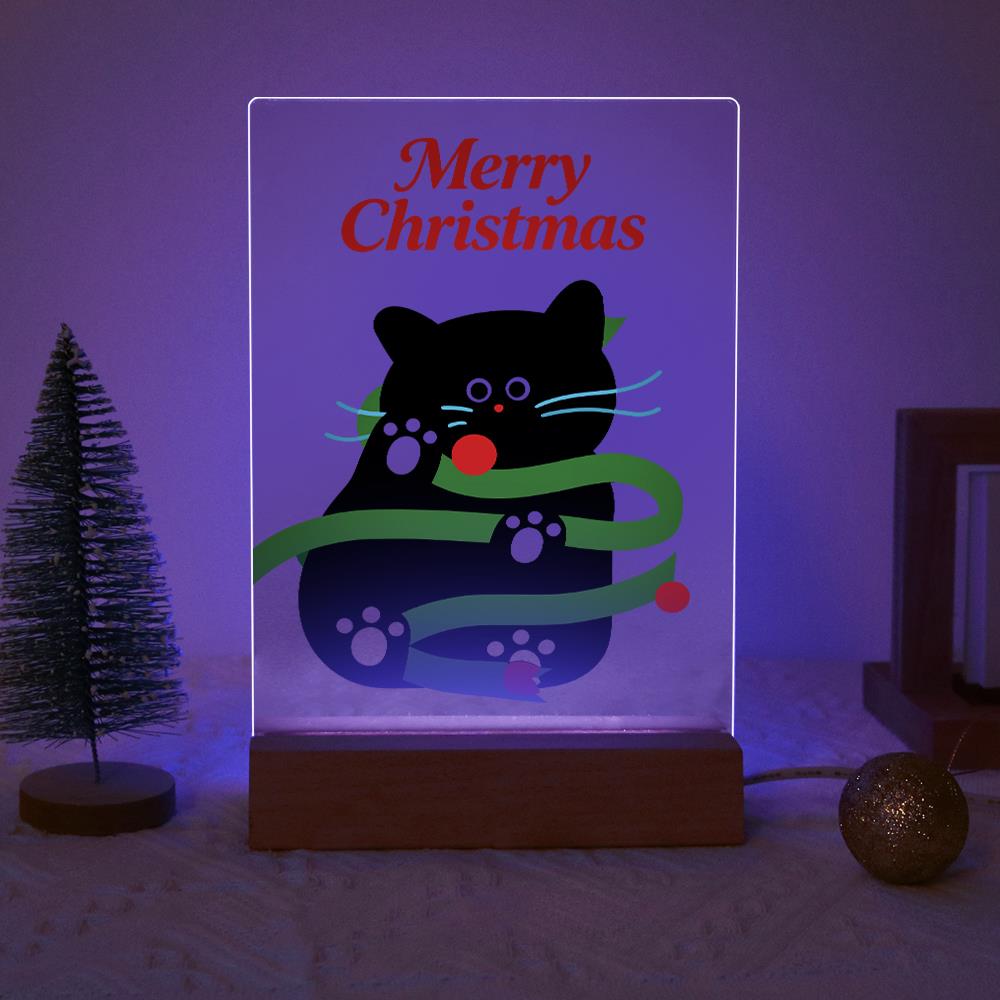 Black Cat Caught in Garland paint by numbers light-up sign – image 18
