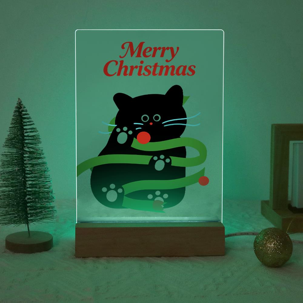 Black Cat Caught in Garland paint by numbers light-up sign – image 19