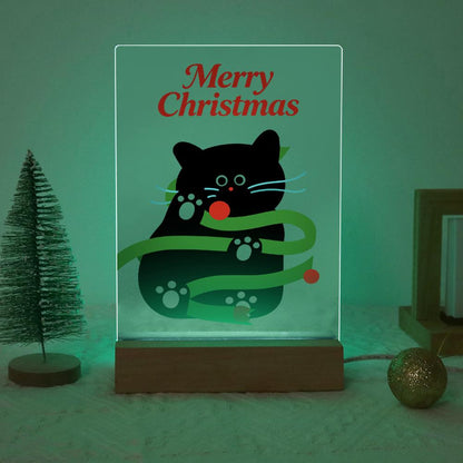 Black Cat Caught in Garland paint by numbers light-up sign – image 19