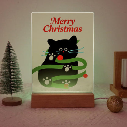 Black Cat Caught in Garland paint by numbers light-up sign – image 20