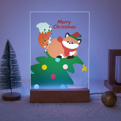 Fox Resting on a Christmas Tree paint by numbers light-up sign – image 14