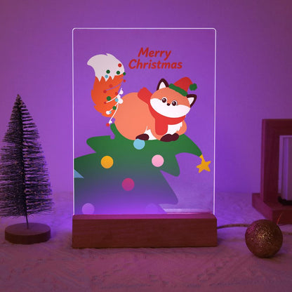 Fox Resting on a Christmas Tree paint by numbers light-up sign – image 15