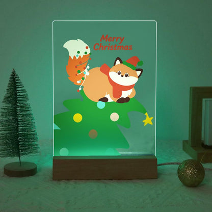 Fox Resting on a Christmas Tree paint by numbers light-up sign – image 19