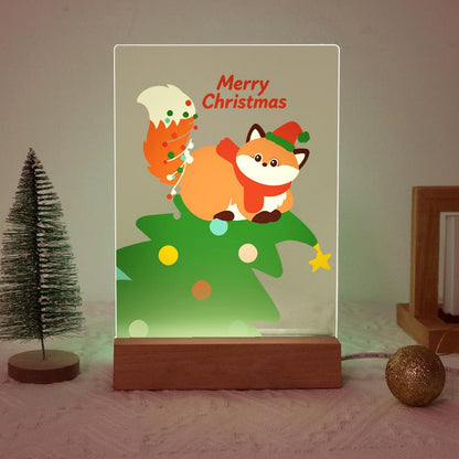 Fox Resting on a Christmas Tree paint by numbers light-up sign – image 20