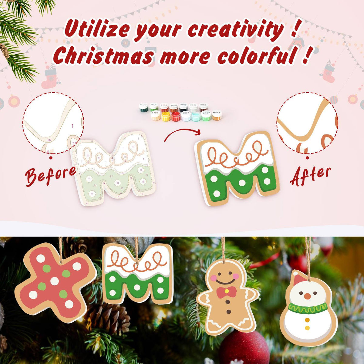Spell-It-Out Xmas Cookies ornament set – image 5