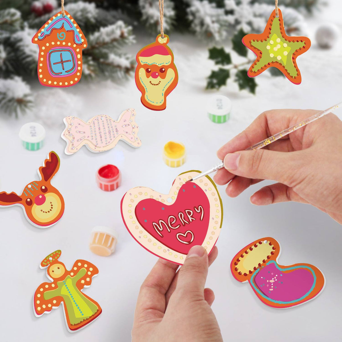 Hot Pink Stocking and Candy ornament set – image 7