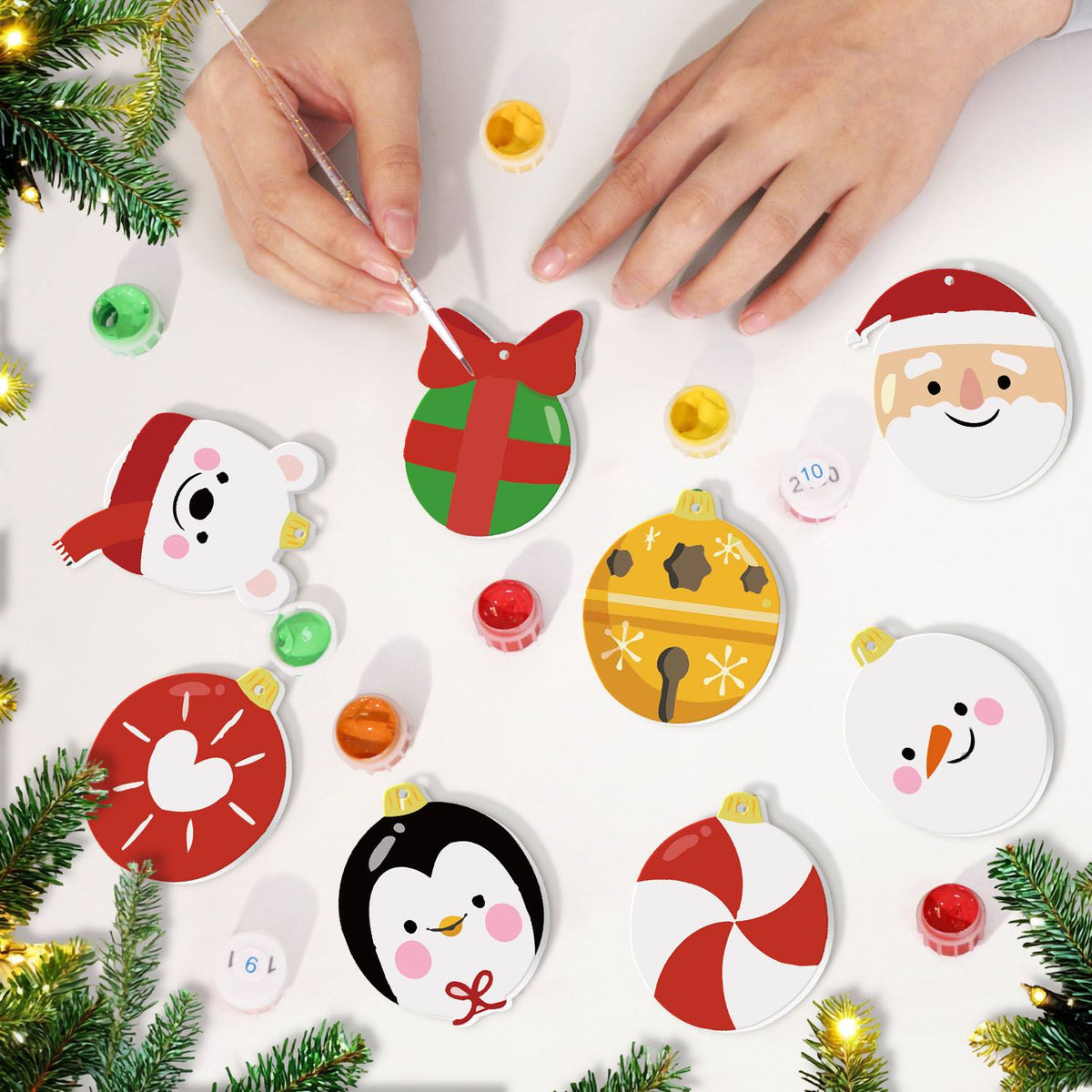 Polar Bear and Penguin Faces ornament set – image 8