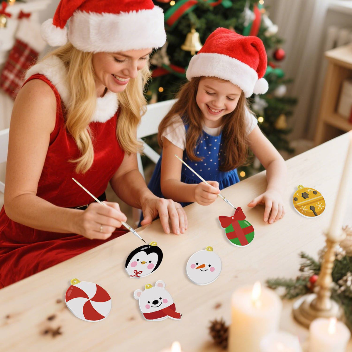 Polar Bear and Penguin Faces ornament set – image 10