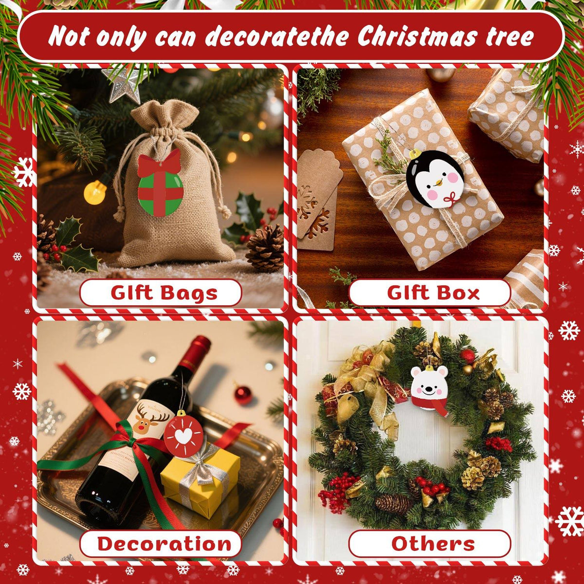 Polar Bear and Penguin Faces ornament set – image 12
